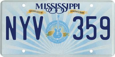 MS license plate NYV359