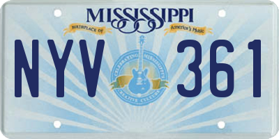 MS license plate NYV361
