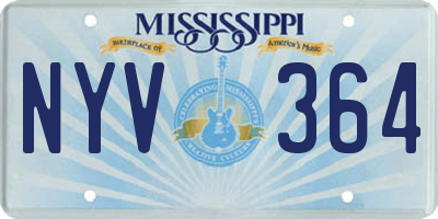MS license plate NYV364
