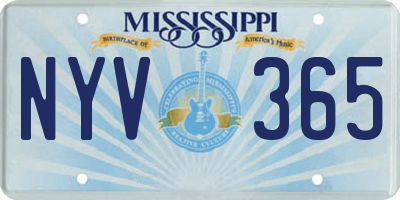 MS license plate NYV365