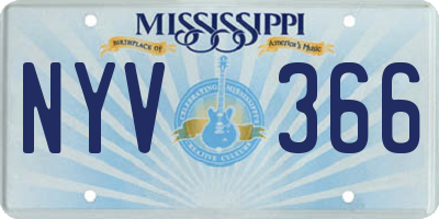 MS license plate NYV366