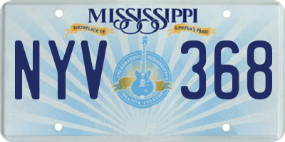 MS license plate NYV368