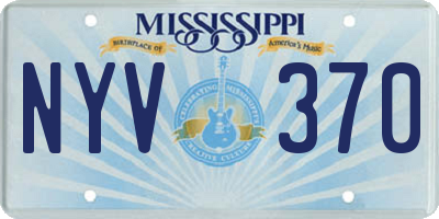 MS license plate NYV370