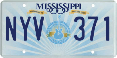 MS license plate NYV371