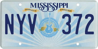 MS license plate NYV372