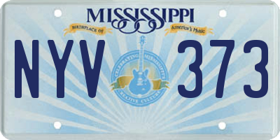 MS license plate NYV373