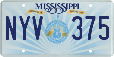 MS license plate NYV375