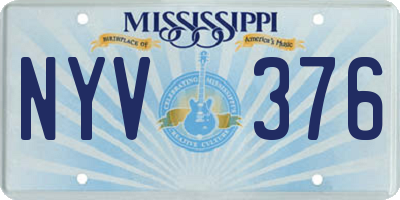 MS license plate NYV376