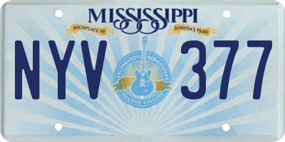 MS license plate NYV377