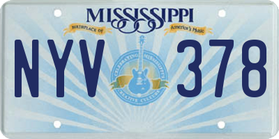 MS license plate NYV378