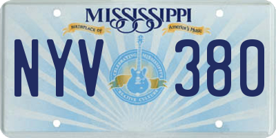 MS license plate NYV380