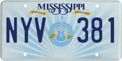 MS license plate NYV381