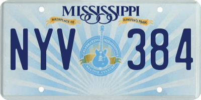 MS license plate NYV384