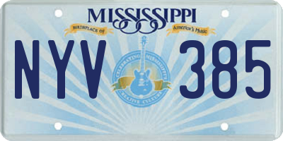 MS license plate NYV385