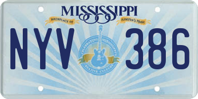 MS license plate NYV386