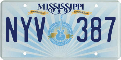MS license plate NYV387