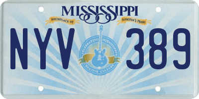 MS license plate NYV389