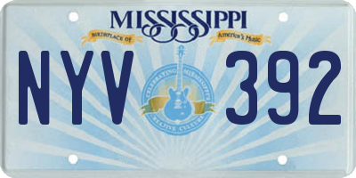 MS license plate NYV392