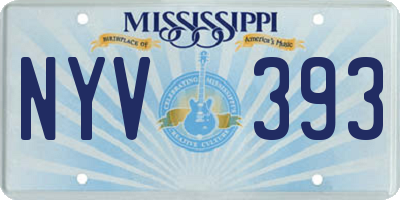 MS license plate NYV393