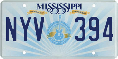 MS license plate NYV394