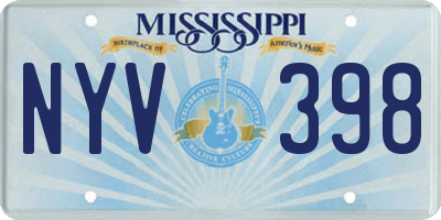 MS license plate NYV398