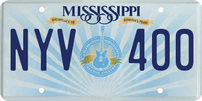 MS license plate NYV400