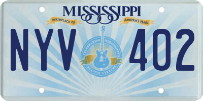 MS license plate NYV402