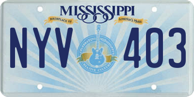 MS license plate NYV403