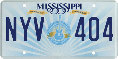 MS license plate NYV404