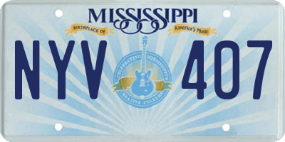 MS license plate NYV407