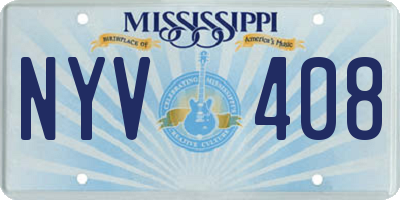 MS license plate NYV408