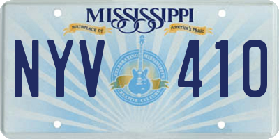 MS license plate NYV410
