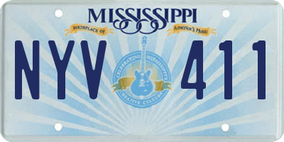 MS license plate NYV411