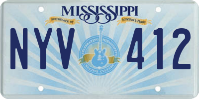 MS license plate NYV412