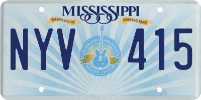 MS license plate NYV415