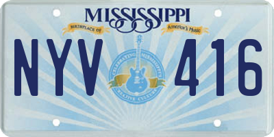 MS license plate NYV416
