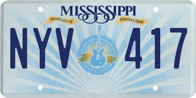 MS license plate NYV417
