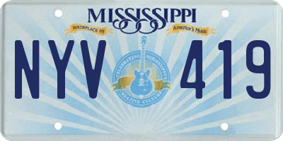 MS license plate NYV419