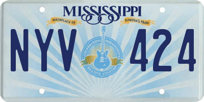 MS license plate NYV424