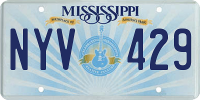 MS license plate NYV429