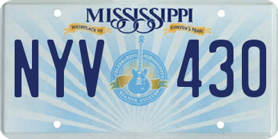 MS license plate NYV430