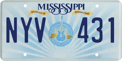 MS license plate NYV431