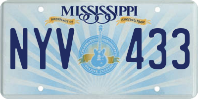 MS license plate NYV433