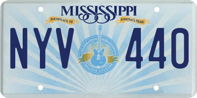 MS license plate NYV440