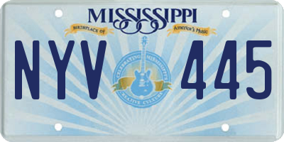 MS license plate NYV445