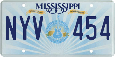 MS license plate NYV454