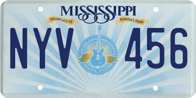 MS license plate NYV456