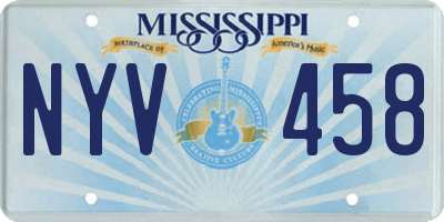 MS license plate NYV458