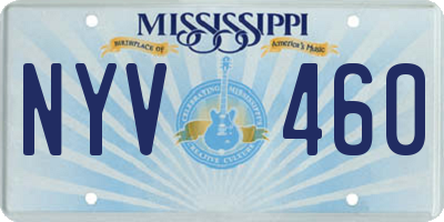 MS license plate NYV460