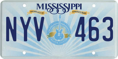 MS license plate NYV463